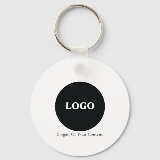 Custom Business Logo – Uw Logo &Slogan toevoegen Sleutelhanger (Voorkant)