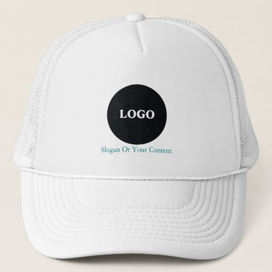 Custom Business Logo – Uw Logo &Slogan toevoegen Trucker Pet (Voorkant)