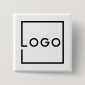 Custom Business Logo Vierkante Button 5,1 Cm (Voorkant)