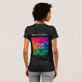 Custom Business Logo Vrouwen Dubbelzijdig afdrukke T-shirt (Achterkant volledig)