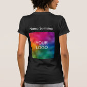 Custom Business Logo Vrouwen Dubbelzijdig afdrukke T-shirt (Achterkant)