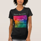 Custom Business Logo Vrouwen Dubbelzijdig afdrukke T-shirt (Voorkant)