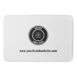 Custom Business Logo & Website Branding Bath Mat