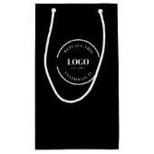 Custom Business LOGO website sjabloon zwart Klein Cadeauzakje (Achterkant)