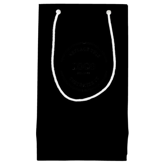 Custom Business LOGO website sjabloon zwart Klein Cadeauzakje (Voorkant)