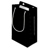 Custom Business LOGO website sjabloon zwart Klein Cadeauzakje (Voorkant Gekanteld)