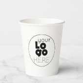 Custom Business Logo Wegwerp Papier Party Cup Papieren Bekers (Achterkant)