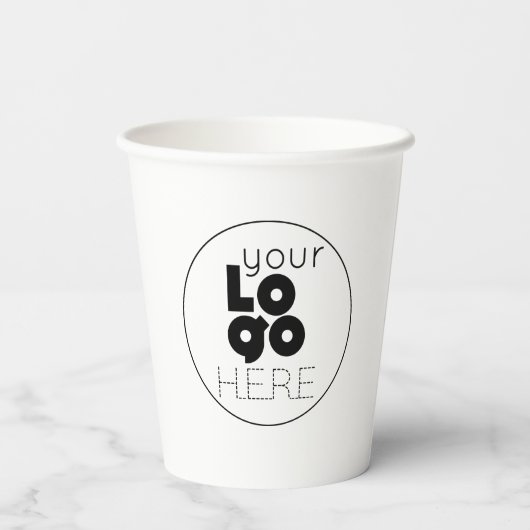 Custom Business Logo Wegwerp Papier Party Cup Papieren Bekers (Achterkant)