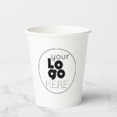 Custom Business Logo Wegwerp Papier Party Cup Papieren Bekers (Voorkant)