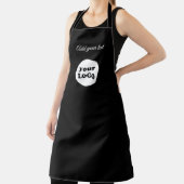 Custom Business Logo Wit Script Eenvoudig Zwart Schort (Insitu)