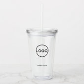 Custom Business Logo with Custom Text Acryl Drinkbeker (Voorkant)
