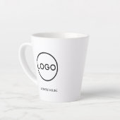 Custom Business Logo with Custom Text Coffee Mug Latte Mok (Linkerhoek)