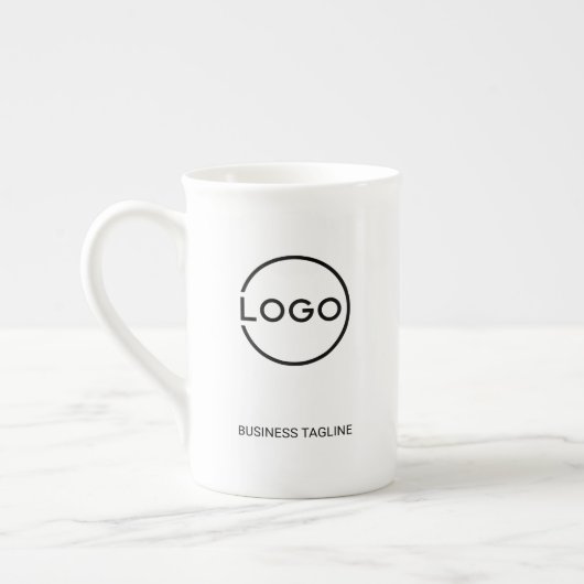 Custom Business Logo with Custom Text Coffee Mug Porselein Kop (Links)