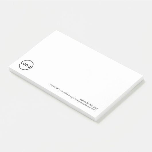 Custom Business Logo with Custom Text Post-it® Notes (Schuin)