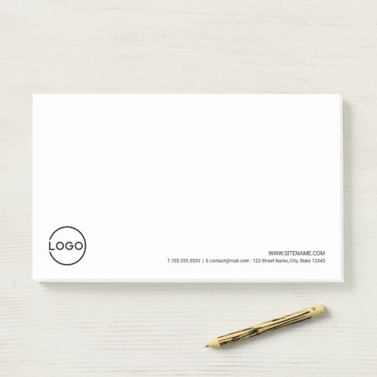 Custom Business Logo with Custom Text Post-it® Notes (Op bureau)