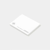 Custom Business Logo with Custom Text Post-it® Notes (Schuin)