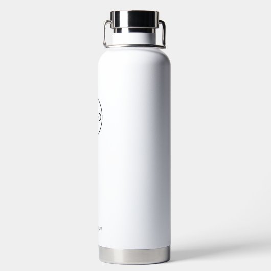 Custom Business Logo with Custom Text Waterfles (Achterkant)