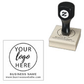 Custom Business Logo Wood Art Stamp Rubberstempel (Gestempeld)