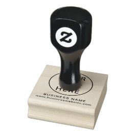 Custom Business Logo Wood Art Stamp Rubberstempel