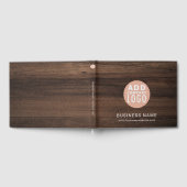 Custom Business Logo Wood Look Custom Company Gastenboek (Volledig)