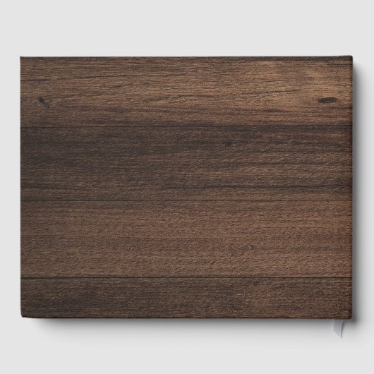 Custom Business Logo Wood Look Custom Company Gastenboek (Achterkant)