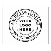 Custom Business Logo Zelfgemaakte Rustiek Rubberstempel (Afrduk)