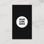 Custom Business Logo Zwart Professioneel Modern Visitekaartje (Voorkant)