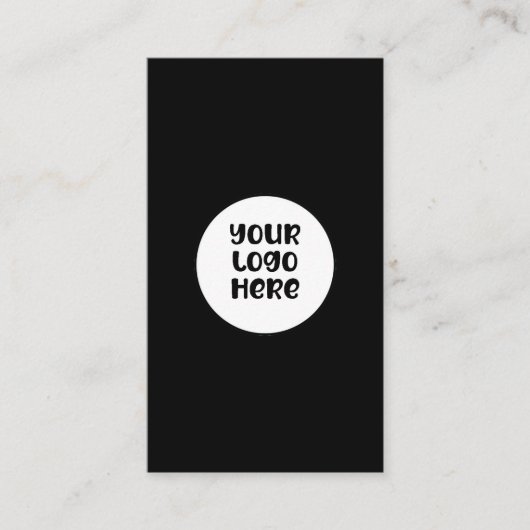 Custom Business Logo Zwart Professioneel Modern Visitekaartje (Voorkant)