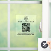 Custom Business Logo Zwart Wit Tekst QR Code Raamsticker (Huis)