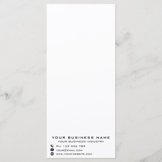 Custom Business Menu Company Promotionele (Achterkant)