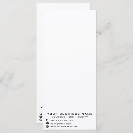 Custom Business Menu Company Promotionele (Voorkant / Achterkant)