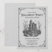 Custom Business Minimalist Halloween Kantoor Party Kaart (Voorkant / Achterkant)