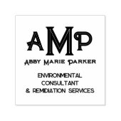 Custom Business Monogram Logo met Tagline Zelfinktende Stempel (Design)