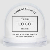 Custom Business Name and Logo White Branded Sneeuwbol (Achterkant)