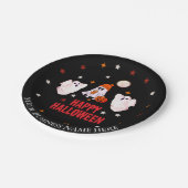 Custom Business Name, Text & Ghost Halloween Papieren Bordje (Gekanteld)