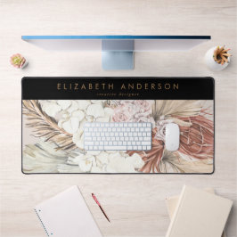 Custom Business Pampas GrassPremium Zwart Kantoor Bureaumat