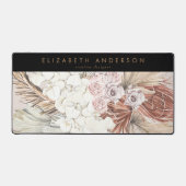 Custom Business Pampas GrassPremium Zwart Kantoor Bureaumat (Voorkant)