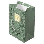 Custom Business Paper Gift Bag met Honingbijen Medium Cadeauzakje (Voorkant Gekanteld)