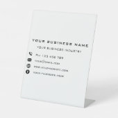 Custom Business Pedestal Sign Company Promotional Reclamebord Met Voetstuk (Voorkant)