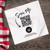 Custom Business QR Code Scan Me Cocktail Servet