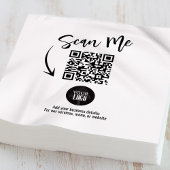 Custom Business QR Code Scan Me Cocktail Servet