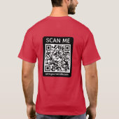 Custom Business QR Code Scan Me  T-shirt (Achterkant)