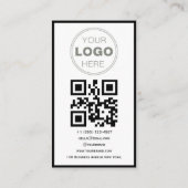 Custom Business Review QR Code Logo Visitekaartje (Achterkant)