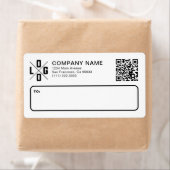 Custom Business Shipping Logo & QR Code Etiket (Insitu)