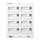 Custom Business Shipping Logo & QR Code Etiket (Full Sheet)