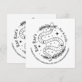 Custom Business Snake Logo Flat Kaart (Voorkant / Achterkant)