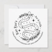 Custom Business Snake Logo Flat Kaart (Achterkant)