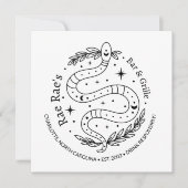 Custom Business Snake Logo Flat Kaart (Voorkant)