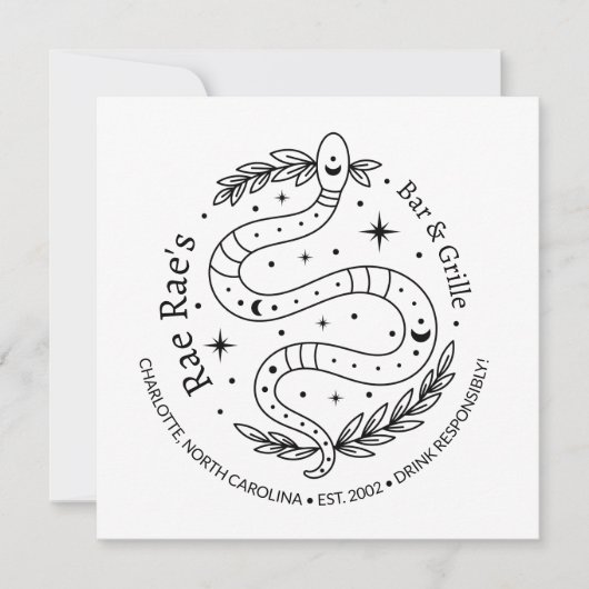 Custom Business Snake Logo Flat Kaart (Voorkant)