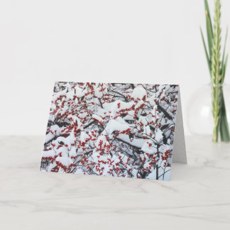 Custom Business Snow Branches Berries Holiday Kaart